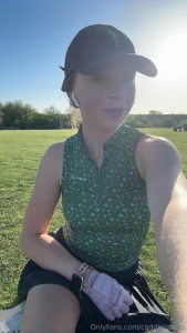 Sitting pretty and making golf look way more fun