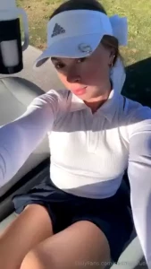 Getting ready to tee off and turn heads