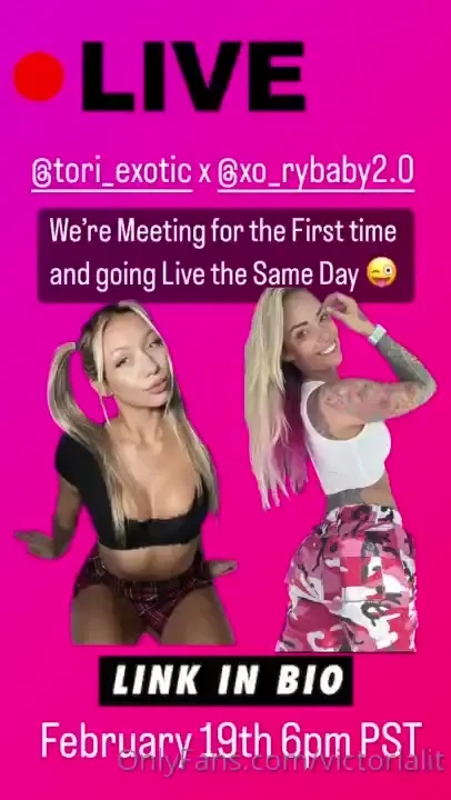 Going live with xo_rybaby in 1 hour watch us fuck for the first time 