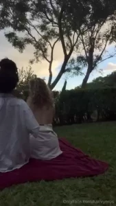We woke up to watch the sunset and it led to me eating her pussy for