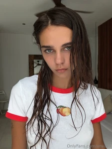 This peach is on the shirt but i know what you re really looking at