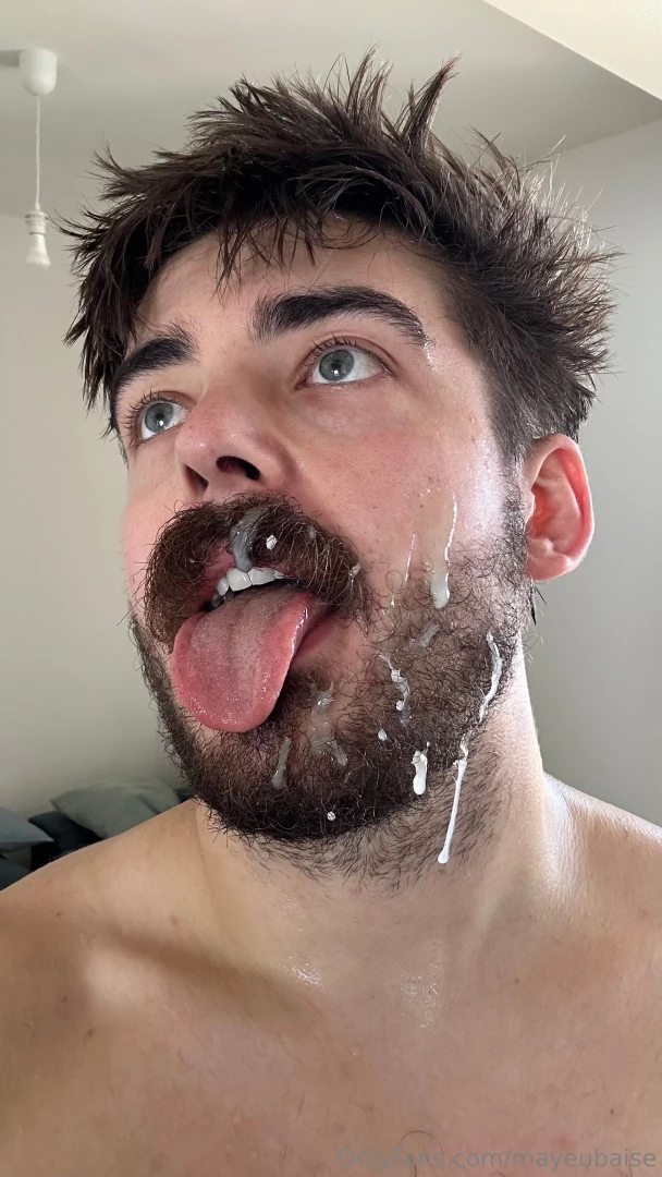 My face dripping with cum - swipe 