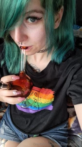 My hairs green now btw