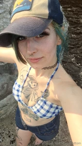 Before and after jumping in to cool off hoping to go back soon