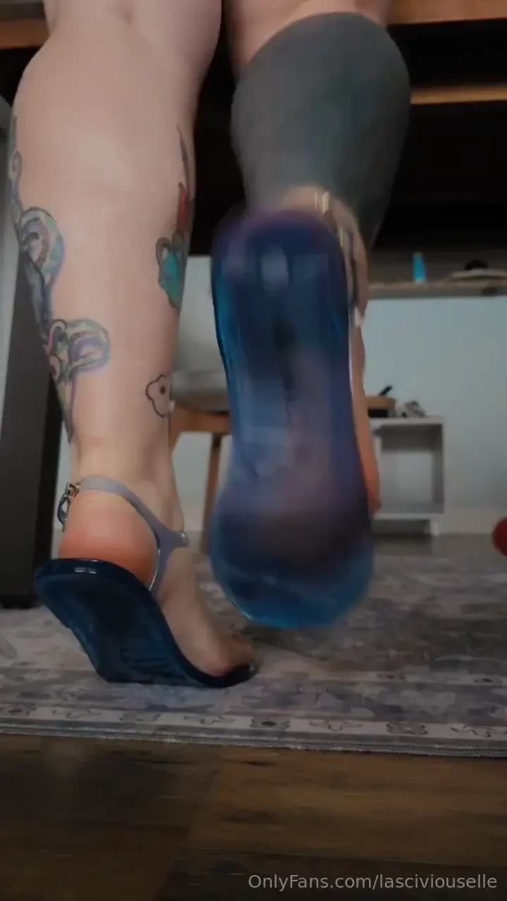 These clear blue sandals are much cuter with my pink pedi 