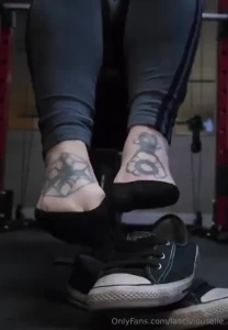 Sweaty little after workout socks and shoes