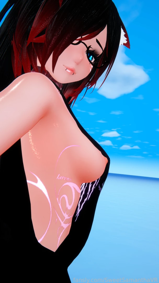 380674125544300544 - Accidental side boob photos at the beach nyaa vr lewdtuber hentai 