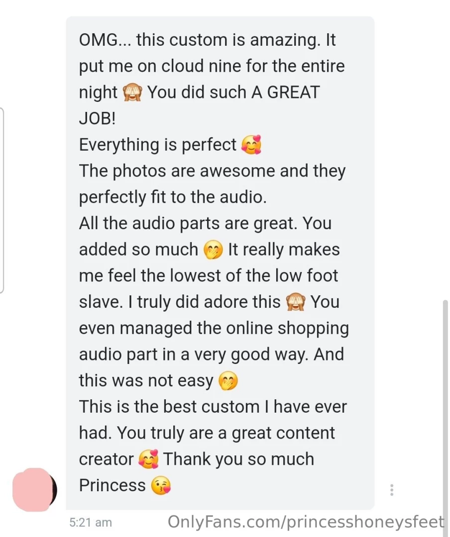 A lovely review about my most recently audio custom we did an audio 