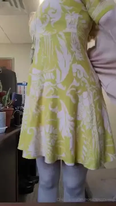 First sweater dress and sweater tights of the season in yellow and 