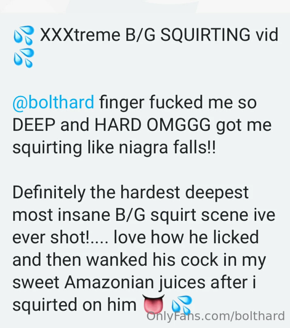 Xxxtreme squirting video with the mammoth titted queen of the amazons 
