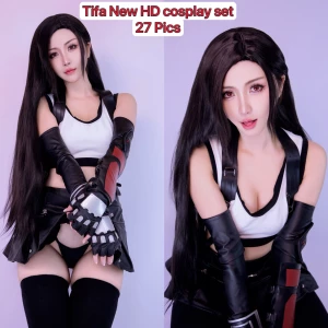 I promise you this is my best tifa cosplay i show a bit of my pussy in part 1