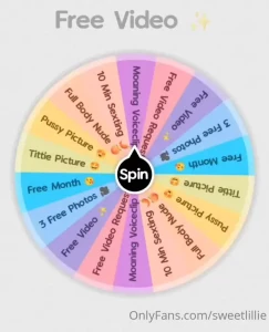 sweetlillievip - Spin the wheel how to play spin the wheel 1 tip 5 per amount of spins 