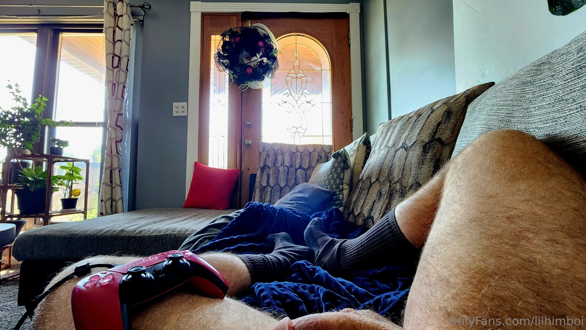 We love being naked as much as possible i have a weird living room 