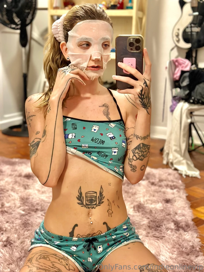 While i do my skin care would you look at me hard from the bed 