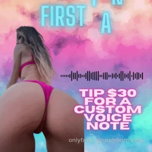 First fan to tip 30 gets a custom voice note