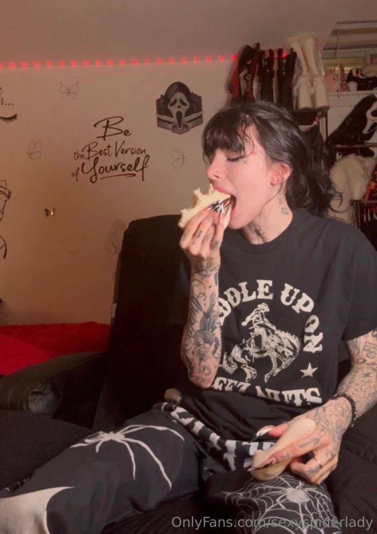 I was halfway done eating a sandwich and spontaneously started filming 