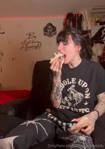 I was halfway done eating a sandwich and spontaneously started filming