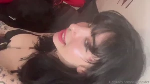 I used my biggest dildo to suck on and fuck my pussy with the clip in