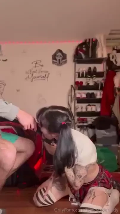 A pretty chaotic video of me getting slut written on my chest by my 