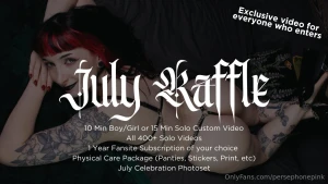 Kinda sucked at advetising it hehe but i m having a huge raffle on my