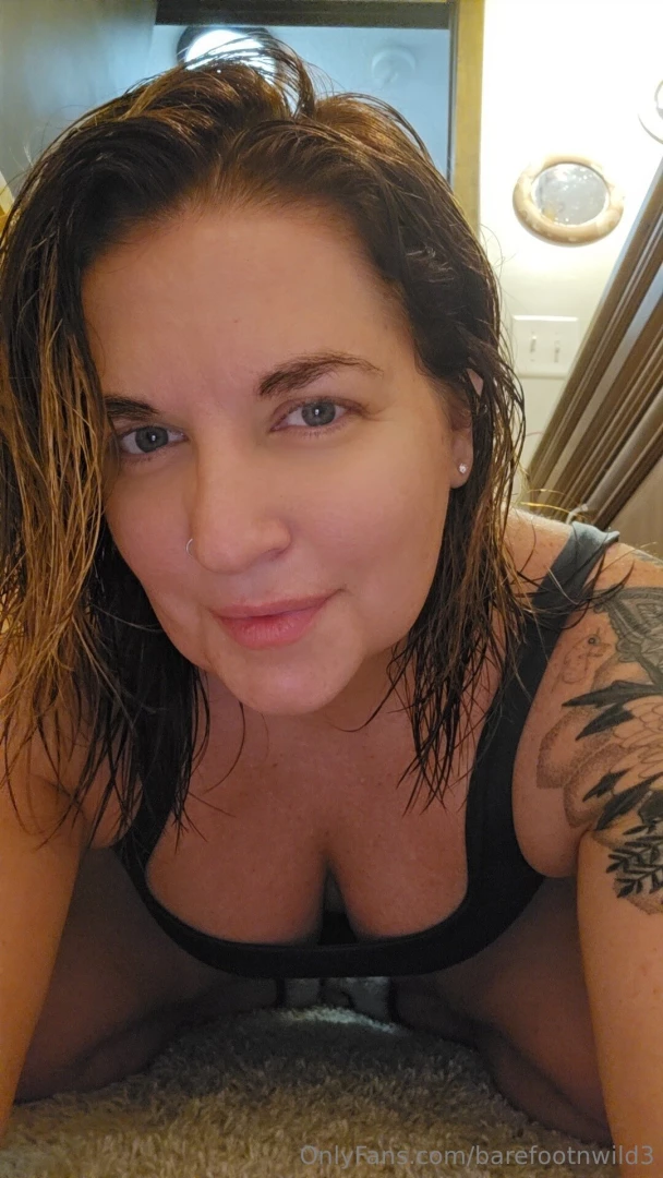 Fresh from the shower still slippery wet part 1 