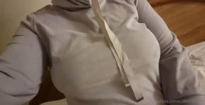 It very cold here a sneak pic under my pyjama baby come makes me warm