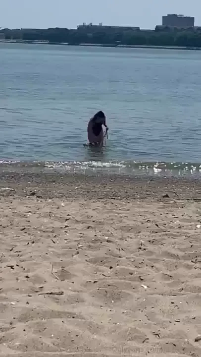 Took my little dog to the beach for some relief from the heat today part 2 