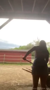 It s officially sundress season doing some barn chores and loving on part 3