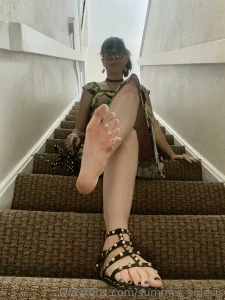 Would you crawl up the stairs to worship my feet part 1