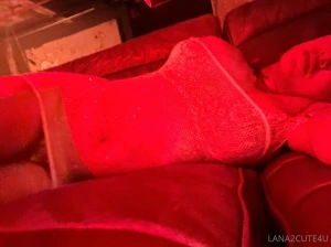 Red light setting the mood thinking about how good it ll feel to moan