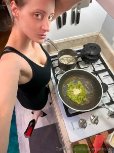 Come cook with me 14 high res selfies of me in a mini black dress semi