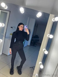 Black fits my vibe today strong confident and a little mysterious