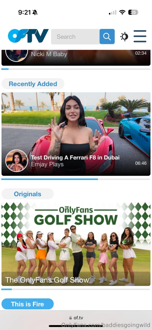 New ferrari video is up on oftv https of tv v rphg3 