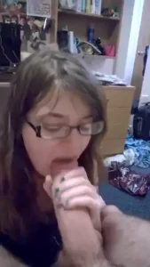 This nerdy girl loved my cock back at uni