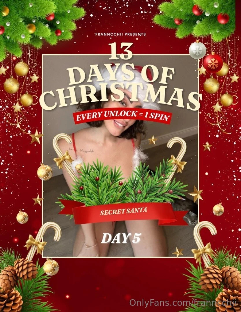 13 days of christmas day 5 every unlock 1 spin cum sit on my lap and 