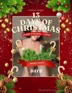 13 days of christmas day 5 every unlock 1 spin cum sit on my lap and