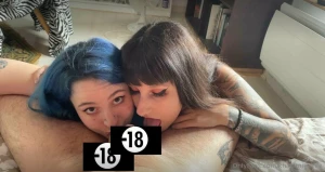 First blowjob of mister in duo with a girlfriend blowjob double duo part 5