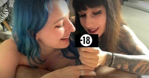 First blowjob of mister in duo with a girlfriend blowjob double duo part 3