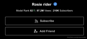 New video out on the hub search up rosie rider