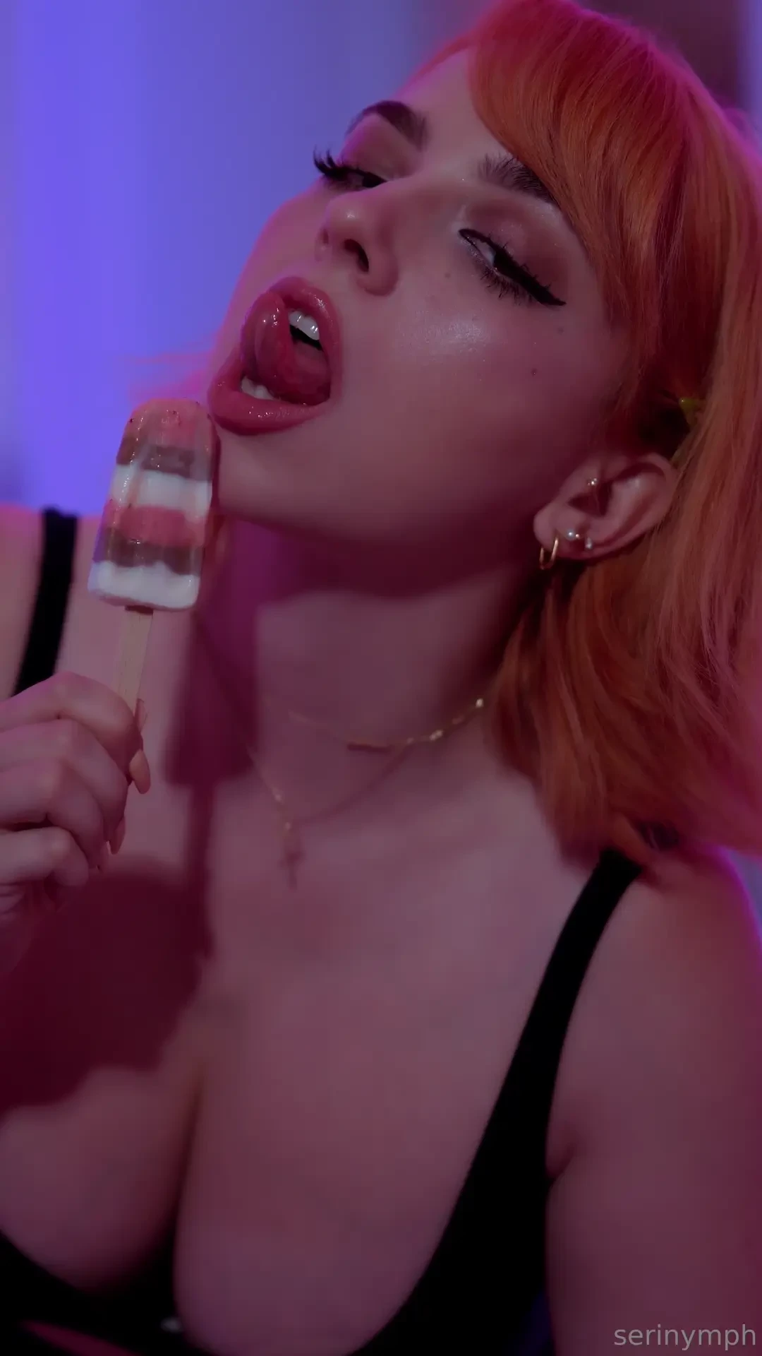 F s in the chat please i tried filming a popsicle sucking video twice 