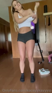 Post workout strip tease