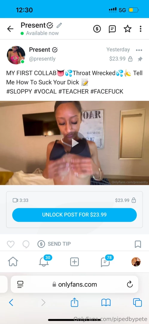 Go sub to presently asap free page and she just posted our video her 