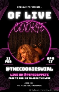 Live on of w thecookieswirl her first ever b g live over 315k