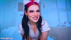 Nurse encourages autofellatio reparation sellable custom content nurse