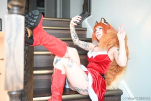 Christmas squirrel girl