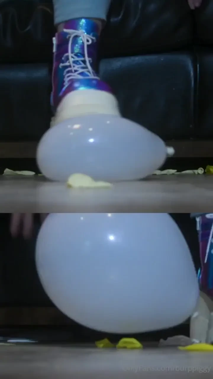 Squishing gently until balloons pop sub to yt for free vids https 