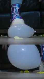 Squishing gently until balloons pop sub to yt for free vids https