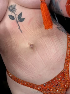 When the corset leaves marks