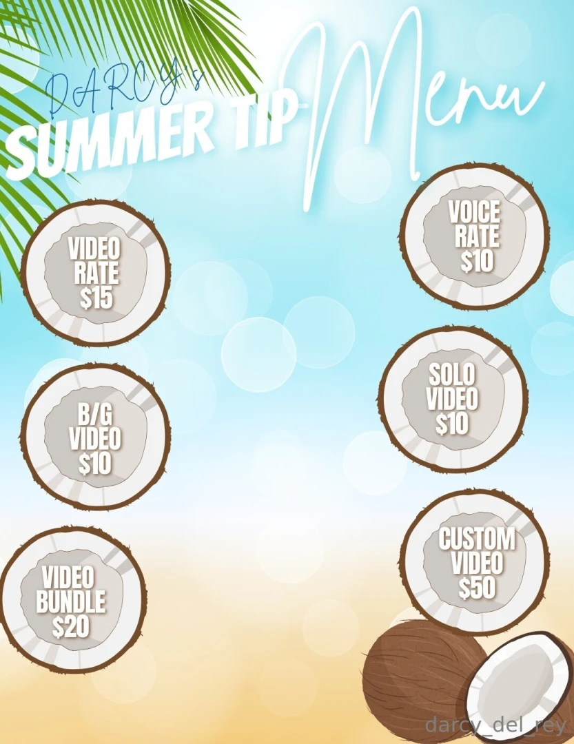 Summer content menu what are you treating yourself to 50 pussy play 