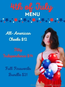 Happy 4th of july guys pick something from my special menu and lets